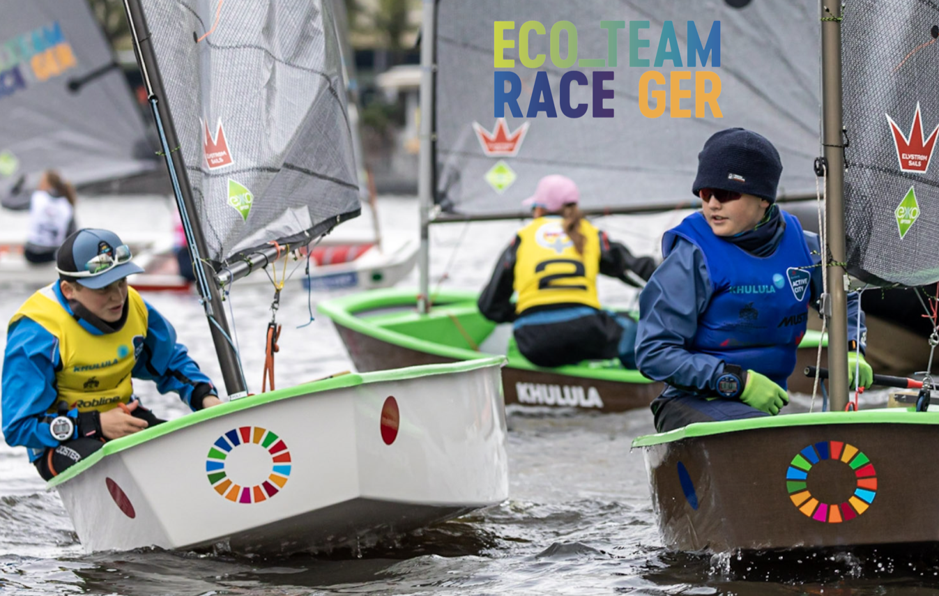 Kinder segeln Eco_Optimisten beim ECO_TEAM RACE GERMANY